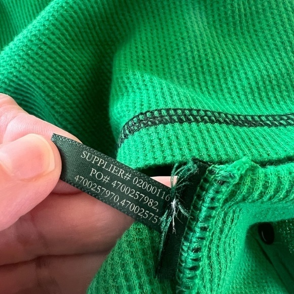 Lauren Ralph Lauren Kelly Green Waffle Weave Quarter Zip High Collar/PL - Picture 12 of 12